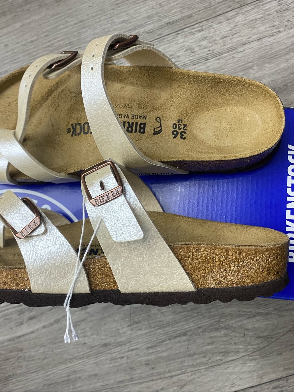 Birkenstock Mayari Graceful Pearl White Sandals  regular fit Lightweight Comfort - Picture 2 of 8